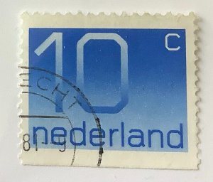 Netherlands 1976 booklet stamp 1066Du used - 10c,  Numeral
