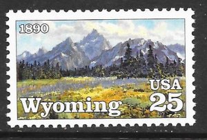 USA 2444: 25c Wyoming 1890, MNH, VF