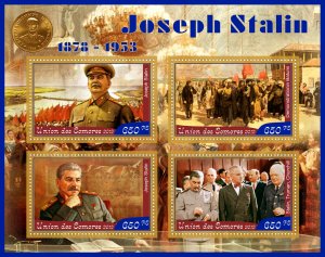 Stamps. Famous people. Joseph Stalin  2019 1+1 sheets perforated