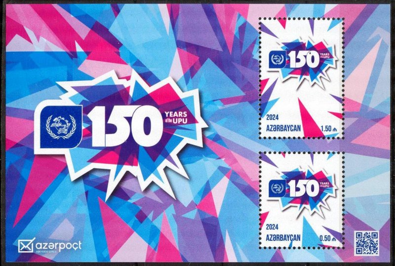 Azerbaijan 2024 UPU 150 Years S/S MNH