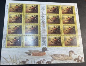 AUSTRALIA-1990-WETLANDS CONSERVATION/DUCK--MINT/NEVER HINGED-PANE OF 16--1990