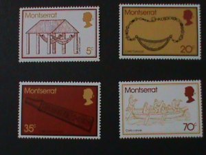 ​MONTSERRAT-1975 SC#319-22  CARIB  ARTIFACTS MNH VF WE SHIP TO WORLDWIDE