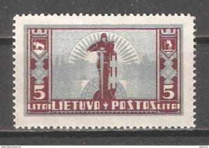 Lithuania 1934-35,Knight 5L,Scott # 294,VF MLH*OG