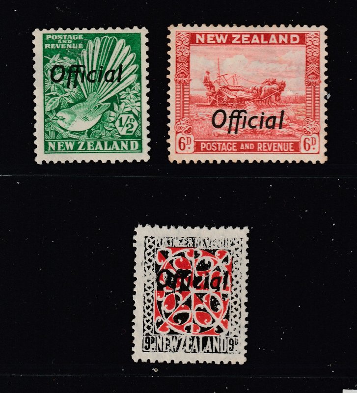 New Zealand x 3 MH Officials from the 1935 series