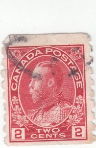 Canada - Scott # 127 - 2 cent Carmine - King George V - Used