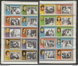 1972 Fujeira Films Cinema Actors Michel #1124-1143A 1Set ** Ar167