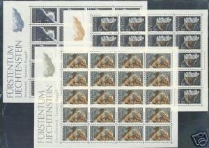 LIECHTENSTEIN 1994 SHEET SET MINT NH #1033/35 