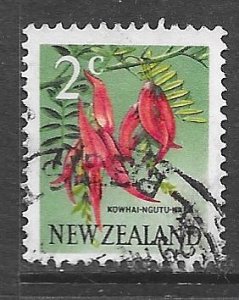 New Zealand 384: 2c Parrot's Beak (Clianthus puniceus), used, F-VF