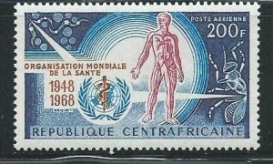 Central African Republic C53 1968 20th WHO single MNH