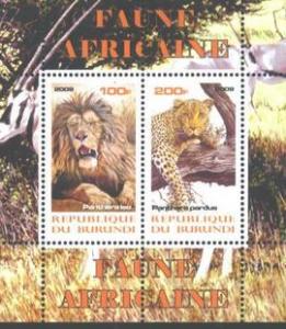 Burundi 2009 - Africa Animal Fauna Lion Leo Stamps MNH RARE