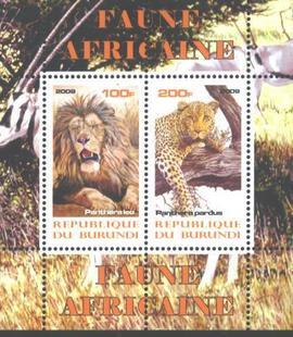 Burundi 2009 - Africa Animal Fauna Lion Leo Stamps MNH RARE