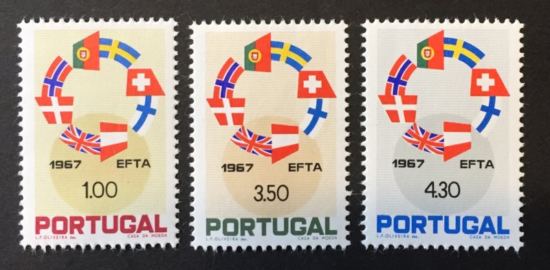 Portugal 1967 #1011-3, MNH,  CV $4.35