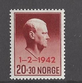 Norway, B26, Vidkun Quisling Prime Minister Single, **Hinged**