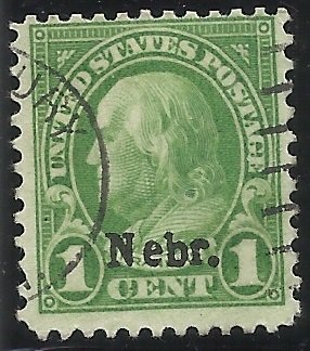 669  1c Nebr Overprint Used Fine Centering