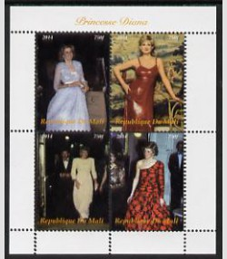 Mali 2014 Princess Diana Sheet Perforated mnh.vf