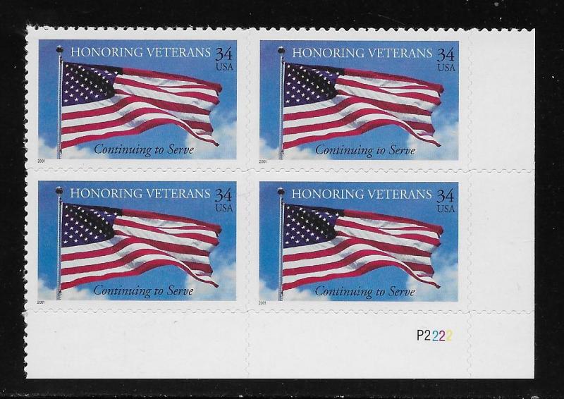 UNITED STATES SC# 3508 PL# B/4  LR VF/MNH