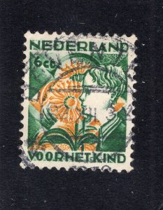 Netherlands 1932 6c + 4c Semi-Postal, Scott B60 used, value = 35c