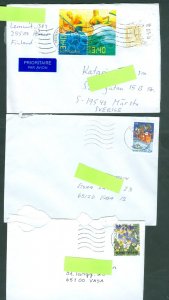 Finland.  3 Postal Used Covers. 1991-94-97. Adr: Finland, Sweden.