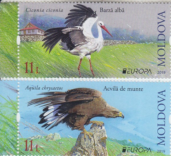 2019 Moldova Birds Europa (2) (Scott 1031-32) MNH