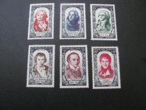 FRANCE  1950 MNH  SC B249-254 SEMI-POSTAL SET XF  $72 (100)