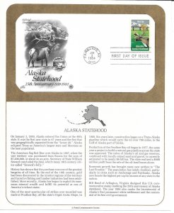 1984 Alaska Statehood 25th anniv. Sc 2066 FDC info page PCS Fairbanks AK