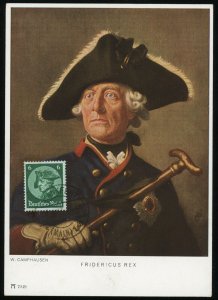 Germany Frederick the Great Postal Card 1933 Frankfurt 6pf Postage Stamp #398