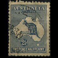 AUSTRALIA 1913 - Scott# 2 Kangaroo 2.5p Used