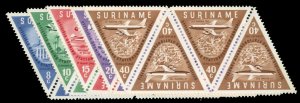 Netherlands Colonies, Suriname #277-281 Cat$39, 1960 Airpost, complete set in...