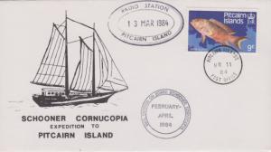 Pitcairn Island 9c Variola louti Fish 1984 Pitcairn Islands, Post Office with...