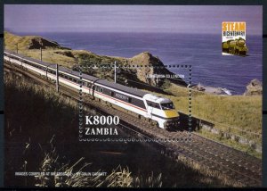 Trains Railways Stamps Zambia 2005 MNH Intercity London Steam Bicent 1v S/S III