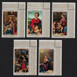 Cook Is. Christmas Painting by Great Masters 5v Corners 1975 MNH SG#529-533