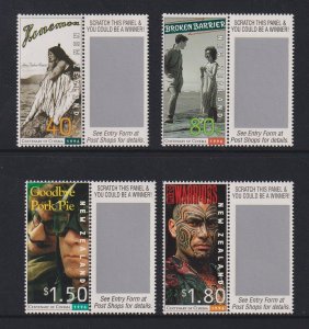 New Zealand  #1379-1382  MNH  1996  centenary motion pictures .