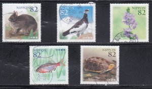 Japan 2014 Sc#3679-3683 Harmony with Nature (Series 4) Used