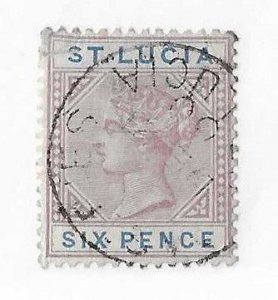 St Lucia Sc #35 6p used with CDS VF