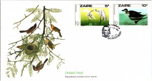 Zaire, Worldwide First Day Cover, Birds