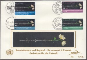 UNITED NATIONS Sc # 948 SET of 4 FDC INT'L UN HOLOCAUST REMEMBRANCE DAY JOINT