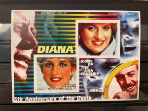 Somalia 2002 : Princess Diana J.F. Kennedy Marilyn Monroe - MNH S/S VF IMPERFO