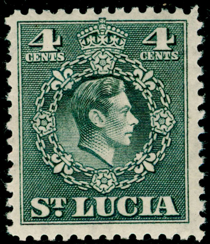 ST. LUCIA SG149, 4c grey, LH MINT.