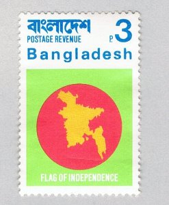 Bangladesh  MNG Map and flag 1972 (BP85206)