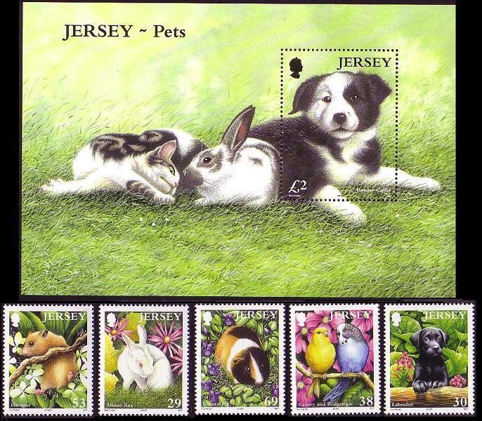 Jersey Birds Pets 5v+MS SG#1112-1117