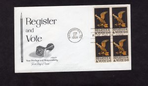 1344 Register & Vote, blk/4 FDC Artmaster address erased