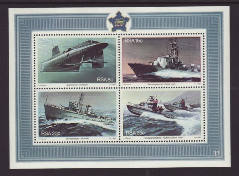 South Africa 563a Ships Souvenir Sheet MNH VF