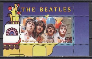 Congo Rep., 2009 issue. The Beatles s/sheet. ^