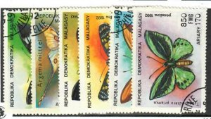 Malagasy Republic; Scott 1080-1085;  1992;  Precanceled; NH; Butterflies