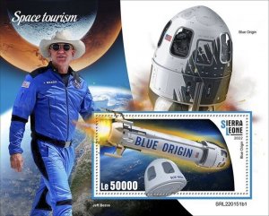 Sierra Leone - 2022 Space Tourism, Bezos - Stamp Souvenir Sheet - SRL220151b1