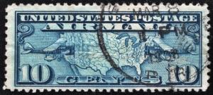 SC#C7 10¢ Map & Planes (1926) Used