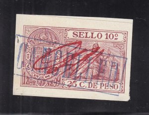 Philippines: 10 Sello Provisional Documentary Tax Stamp, Barefoot #4 (27555)