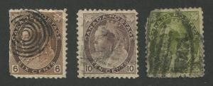 CANADA #80, 83, 84 USED