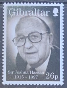 GIBRALTAR 1997 SIR JOSHUA HASSAN SG822  UNMOUNTED MINT