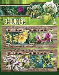 2016 Guinea-Bissau Mnh. Orchids. Y&T Code: 6500-6503 | Michel Code: 8589-8592